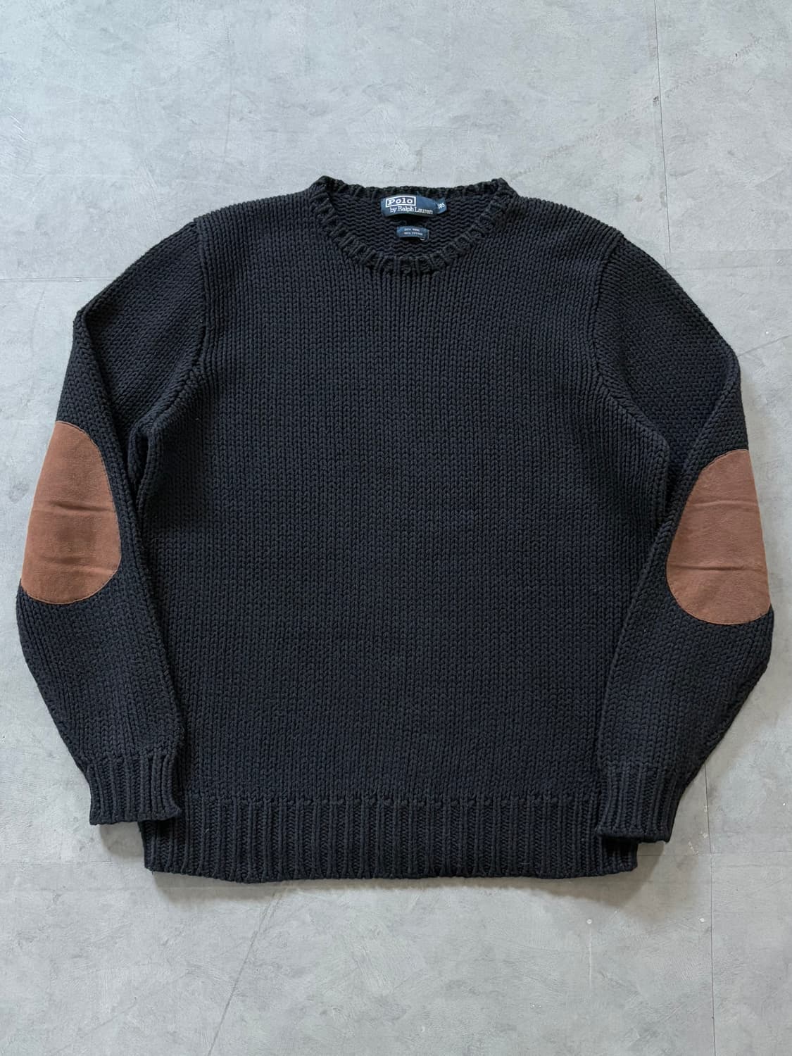 Polo 폴로 랄프로렌 엘보우 패치 헤비 울 니트 상품이미지1