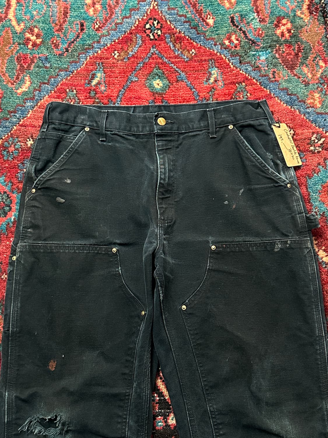 OG USA Made 칼하트 B01 더블니 블랙 칼하트 썩블니 상품이미지5