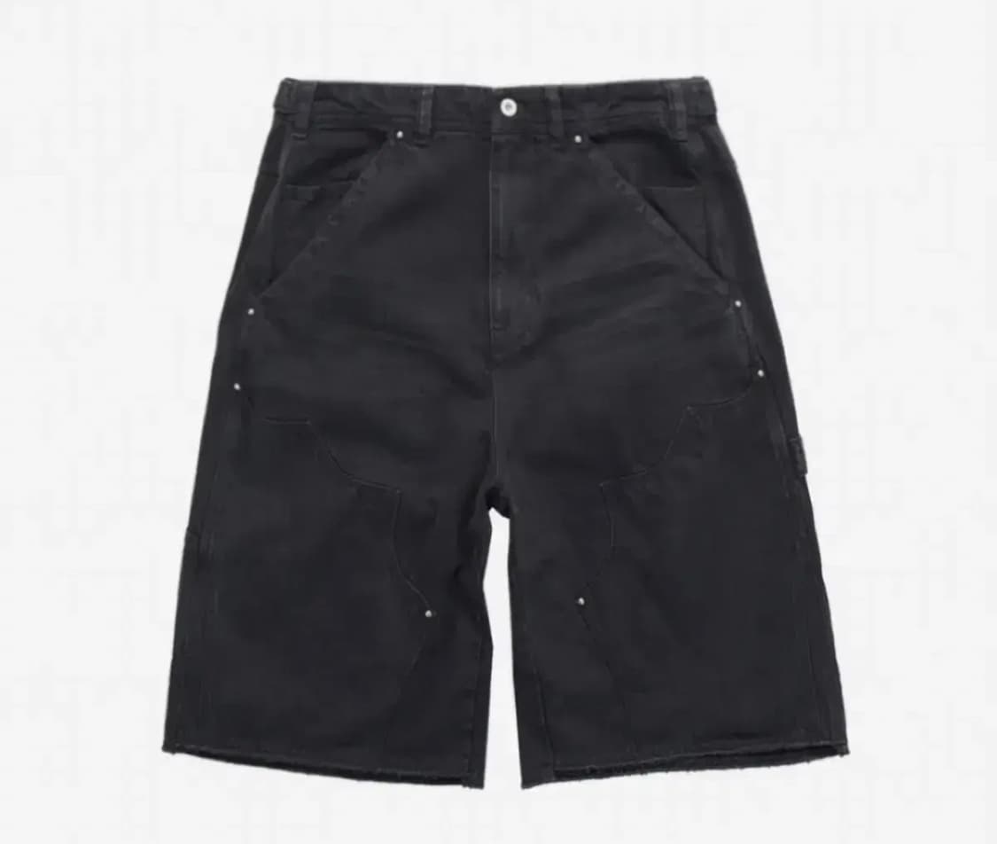 [4] 폴리테루 1011 더블니 1/2팬츠 블랙 상품이미지1