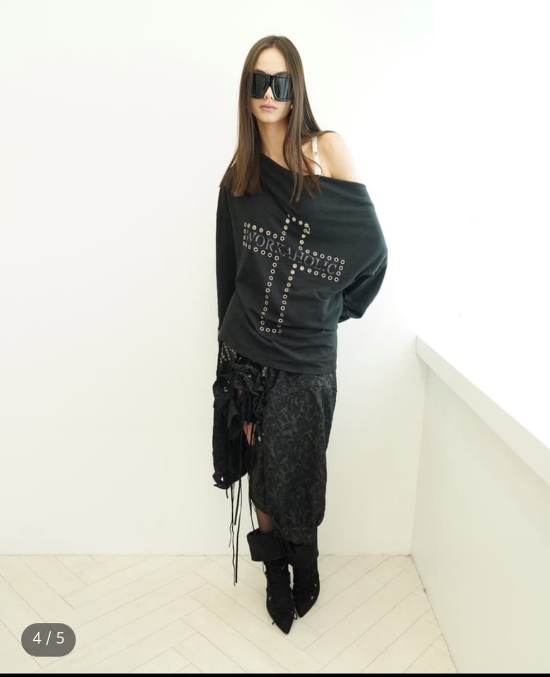 Kimyo CROSS PIERCING BATWING TEE IN DARK 상품이미지4