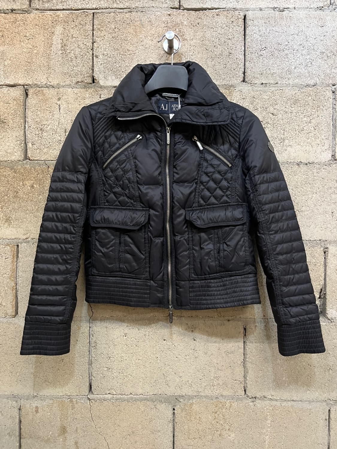 아르마니 진스 퀼팅 크롭 자켓 상품이미지1