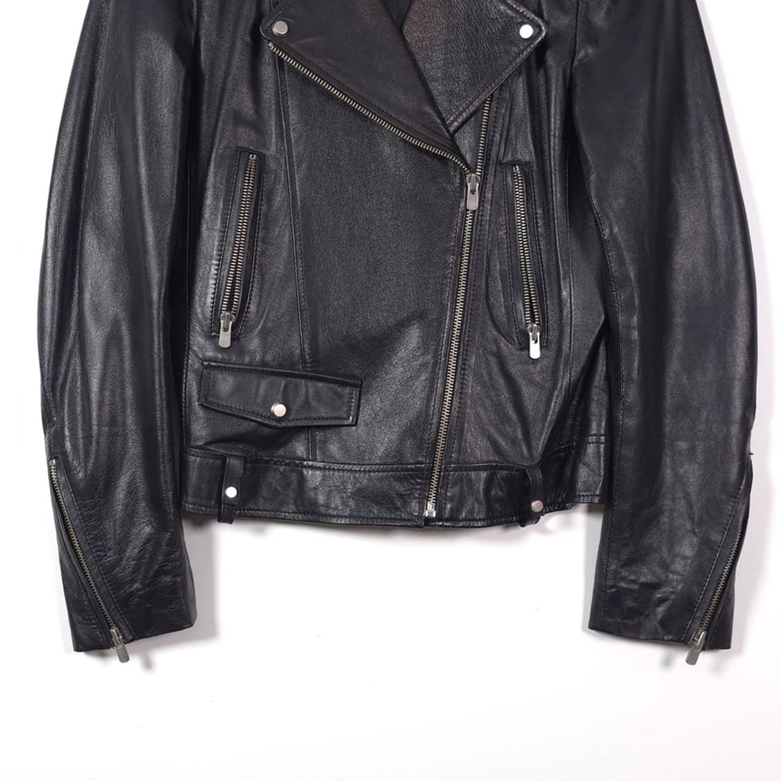 지컷 천연 양가죽 리얼 레더 라이더 자켓  55 상품이미지4