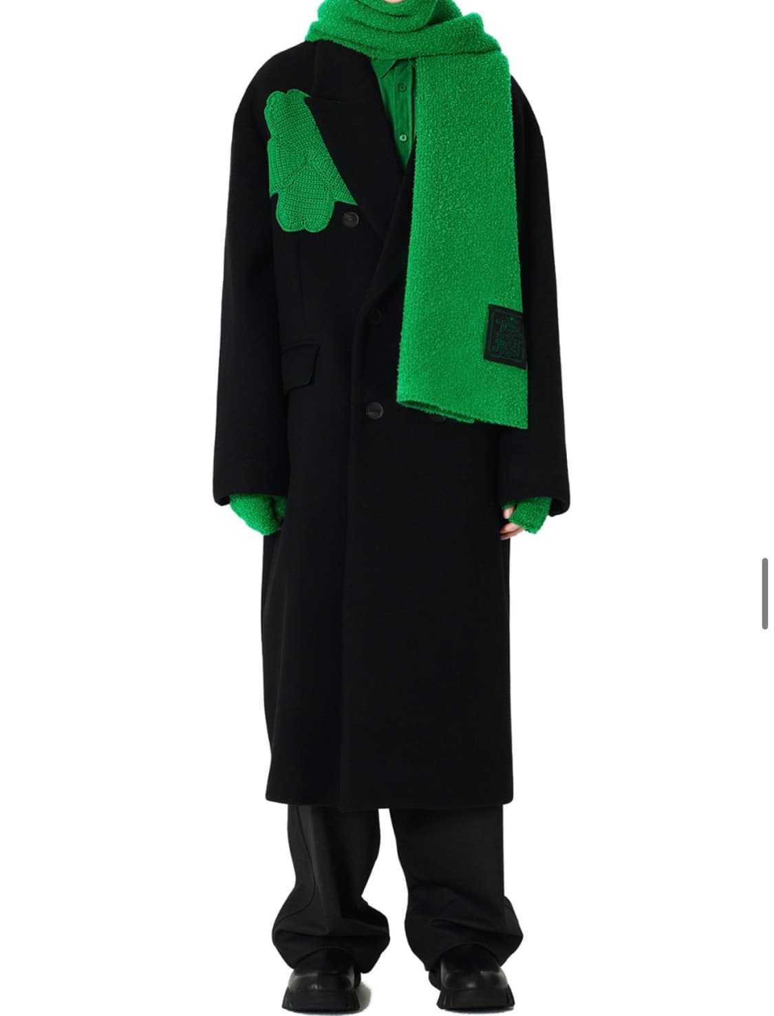 더 아이덴티티 프로젝트 울 머플러 자스민 컬러 새상품급 목도리 green 상품이미지5