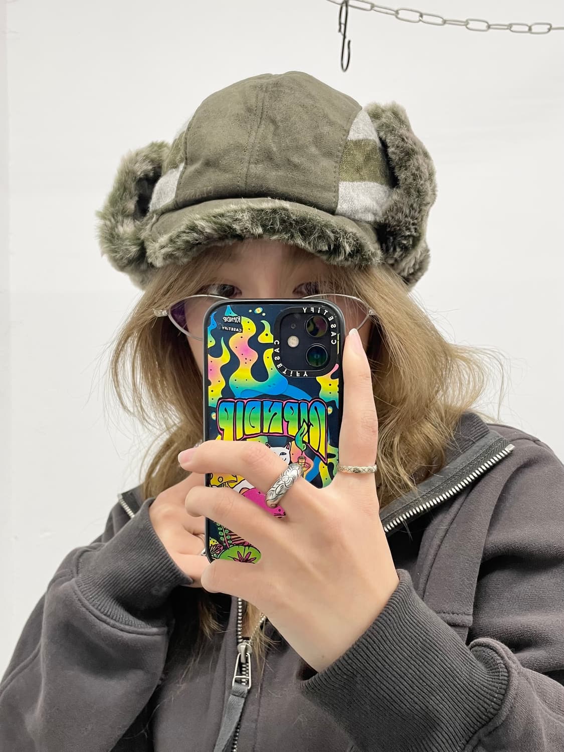 카키 니팅 트루퍼햇  상품이미지2