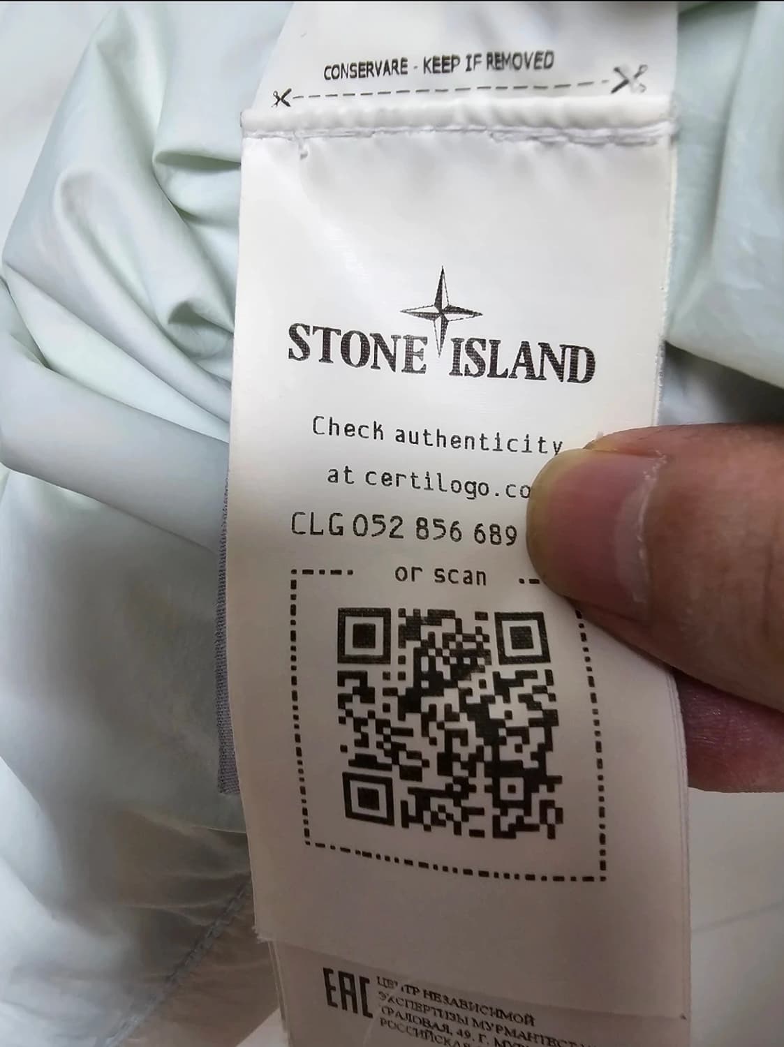 스톤아일랜드 크링클랩스 ny 다운 아이스블루(M/정품) 상품이미지8