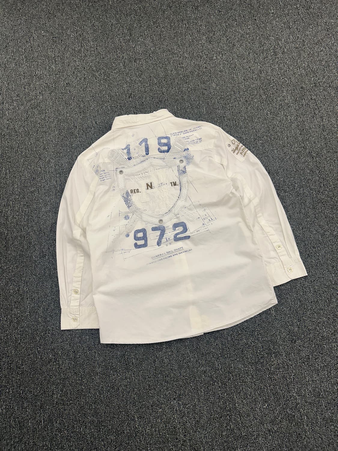 3XL) Parish Nation 빈티지 프린팅 자수 셔츠 상품이미지1