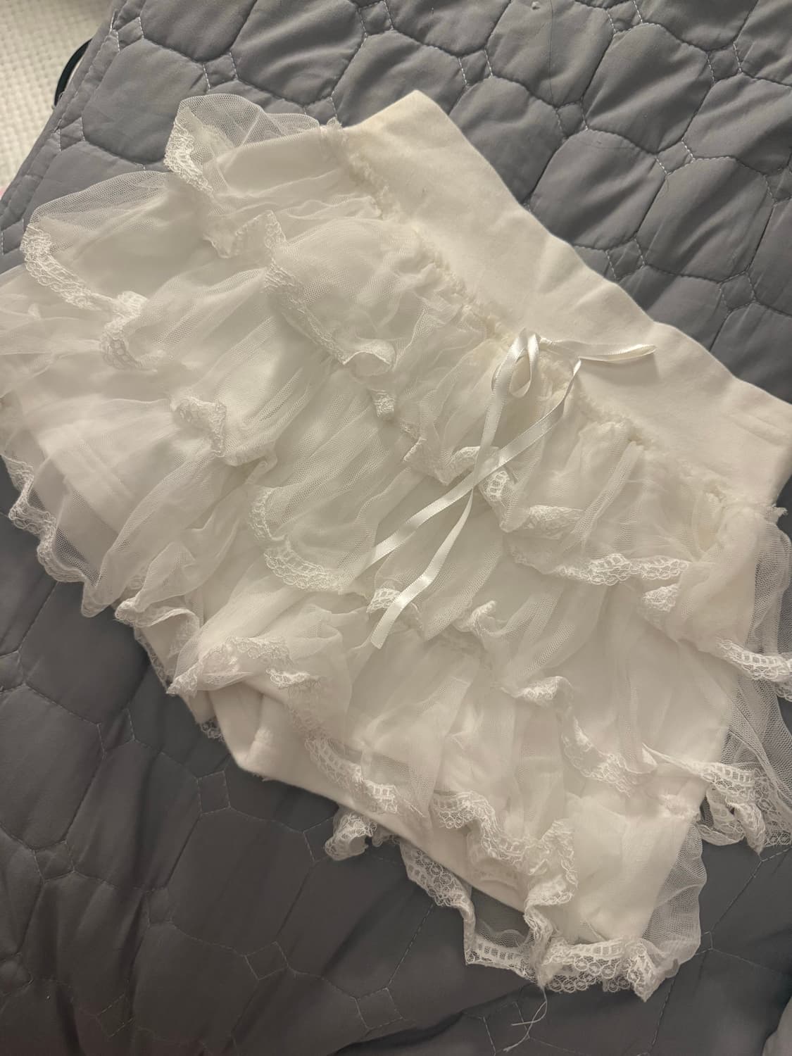 실사o) 드라이로즈 튜튜 스커트팬츠 화이트 상품이미지2