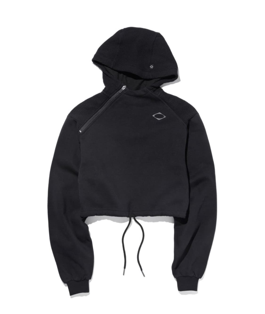 미스치프 크롭 사이드 집 후디 / 블랙 M 상품이미지1