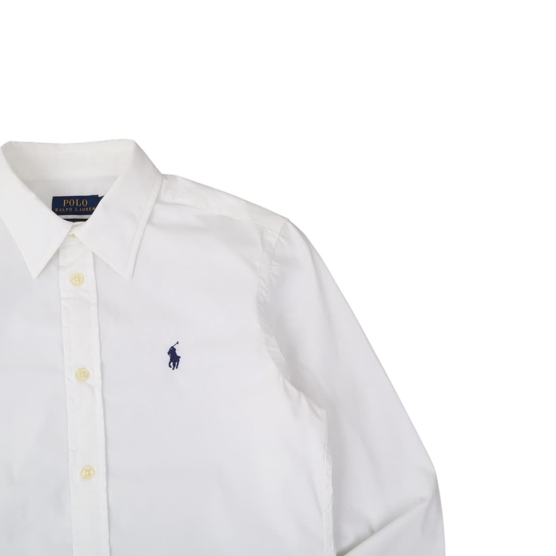 폴로 랄프로렌 우먼스 화이트 코튼 클래식핏 셔츠 상품이미지3