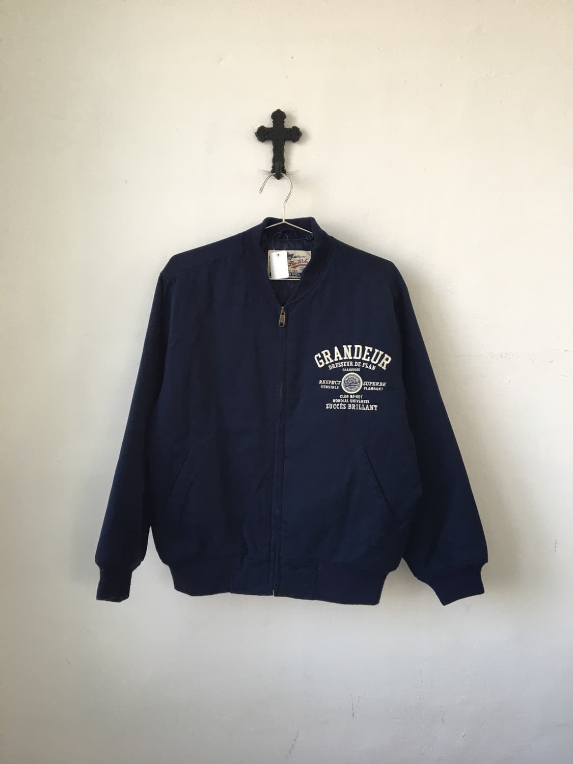 Lettering point bomber jacket 상품이미지2