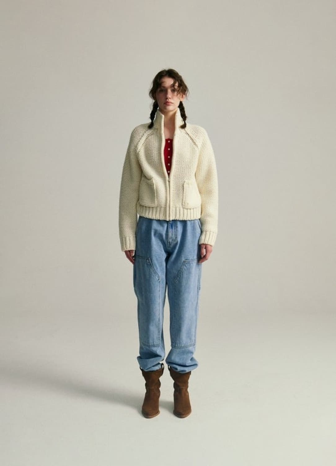 더바넷 솝 집업 가다건 soap zip-up knit cardigan  상품이미지4