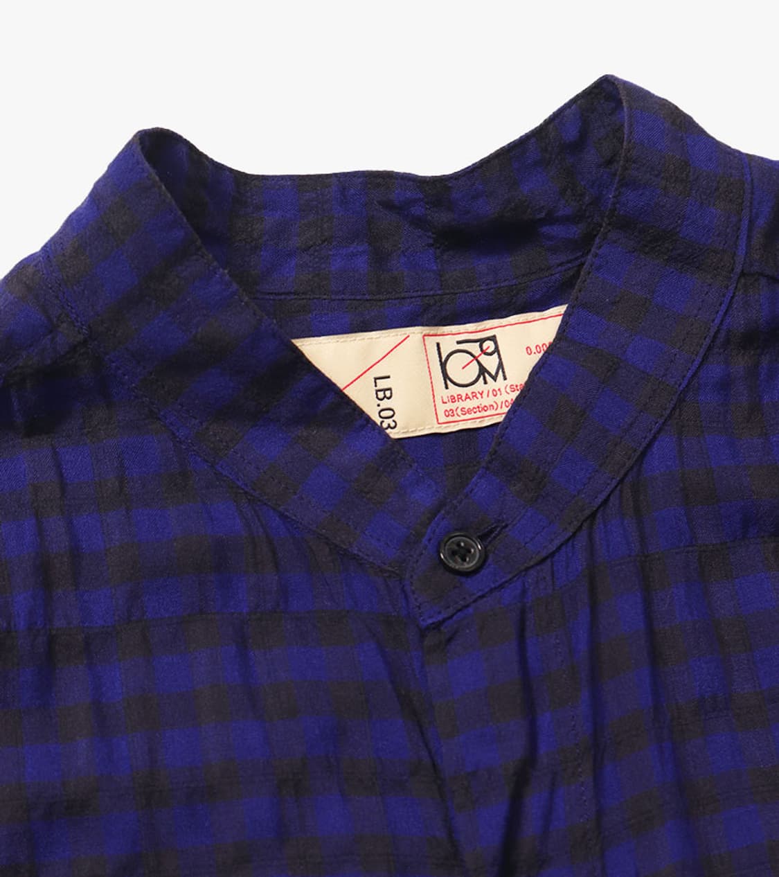 NANO UNIVERSE - BAND COLLAR CHECK SHIRT 상품이미지7