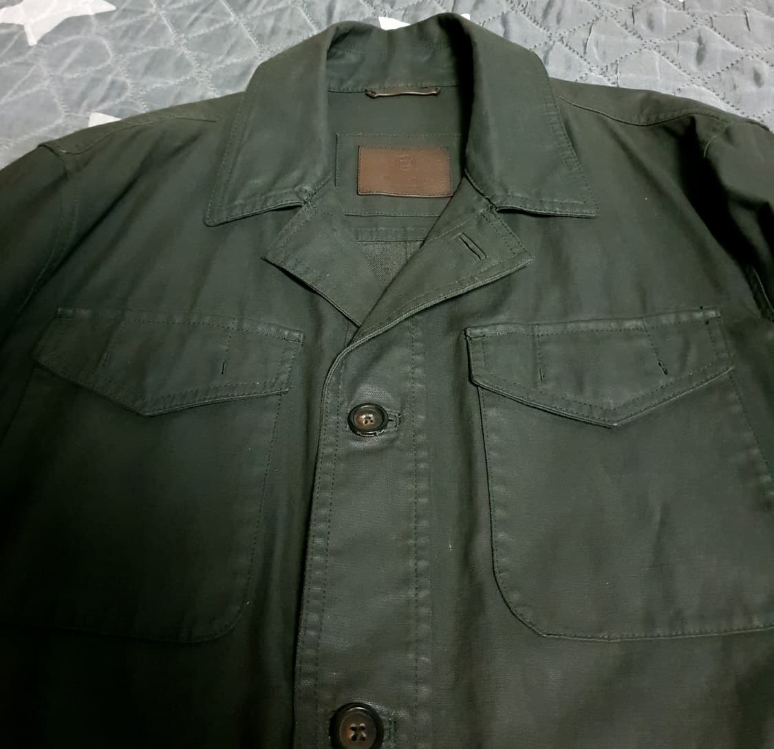 (희귀매물) 마시모두띠 왁스 필드자켓 올리브 그린 (L) 상품이미지2