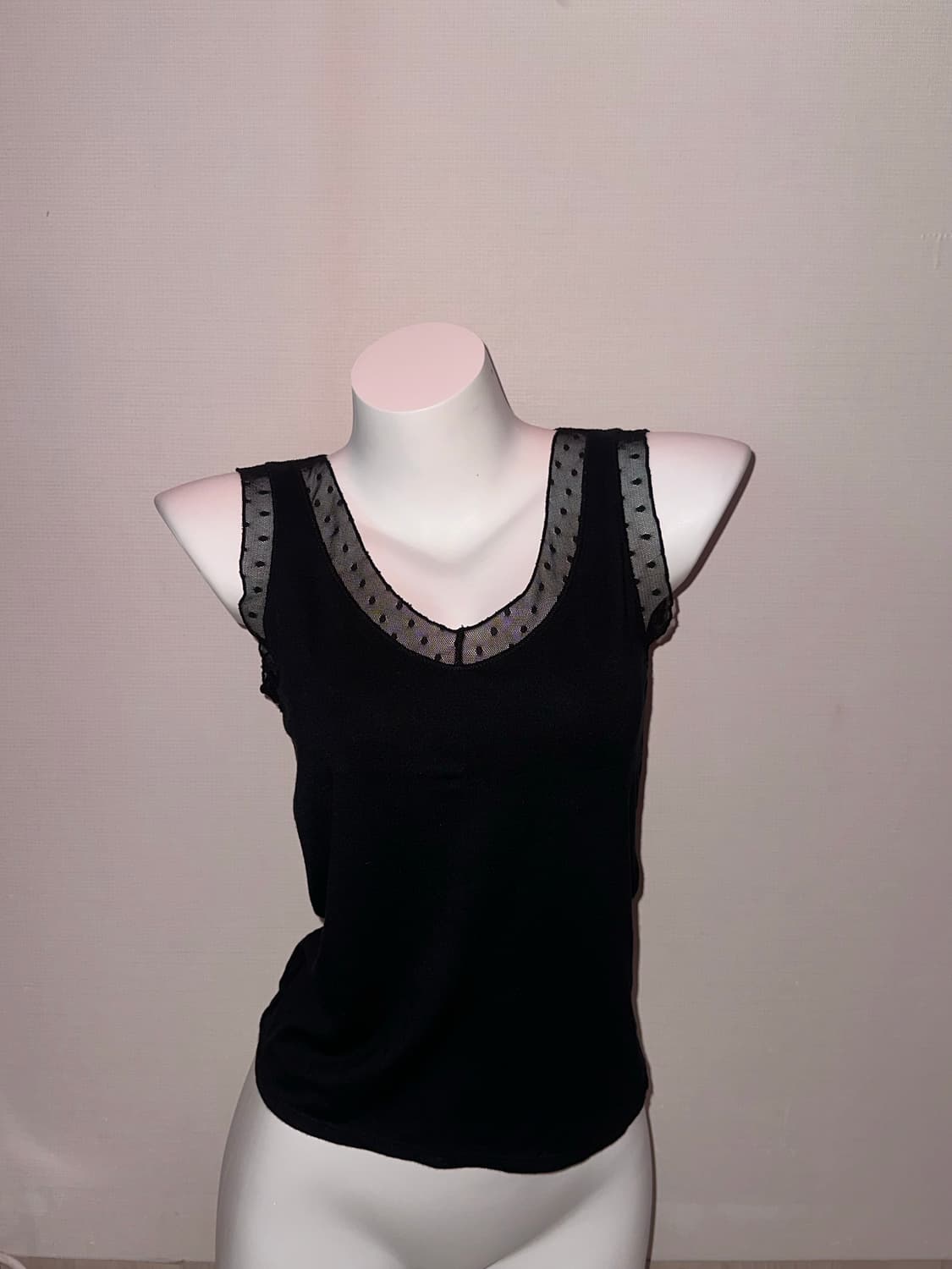 빈티지 도트 슬리브리스 상품이미지1