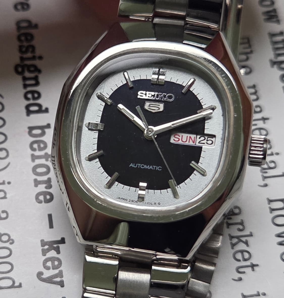 레어] 빈티지 세이코 옥토 터틀형 투톤청판 오토매틱 여성용 브레이슬릿 v 상품이미지10