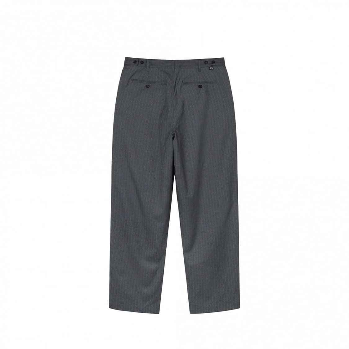 스투시 스트라이프 볼륨 플리츠 팬츠 그레이 상품이미지4