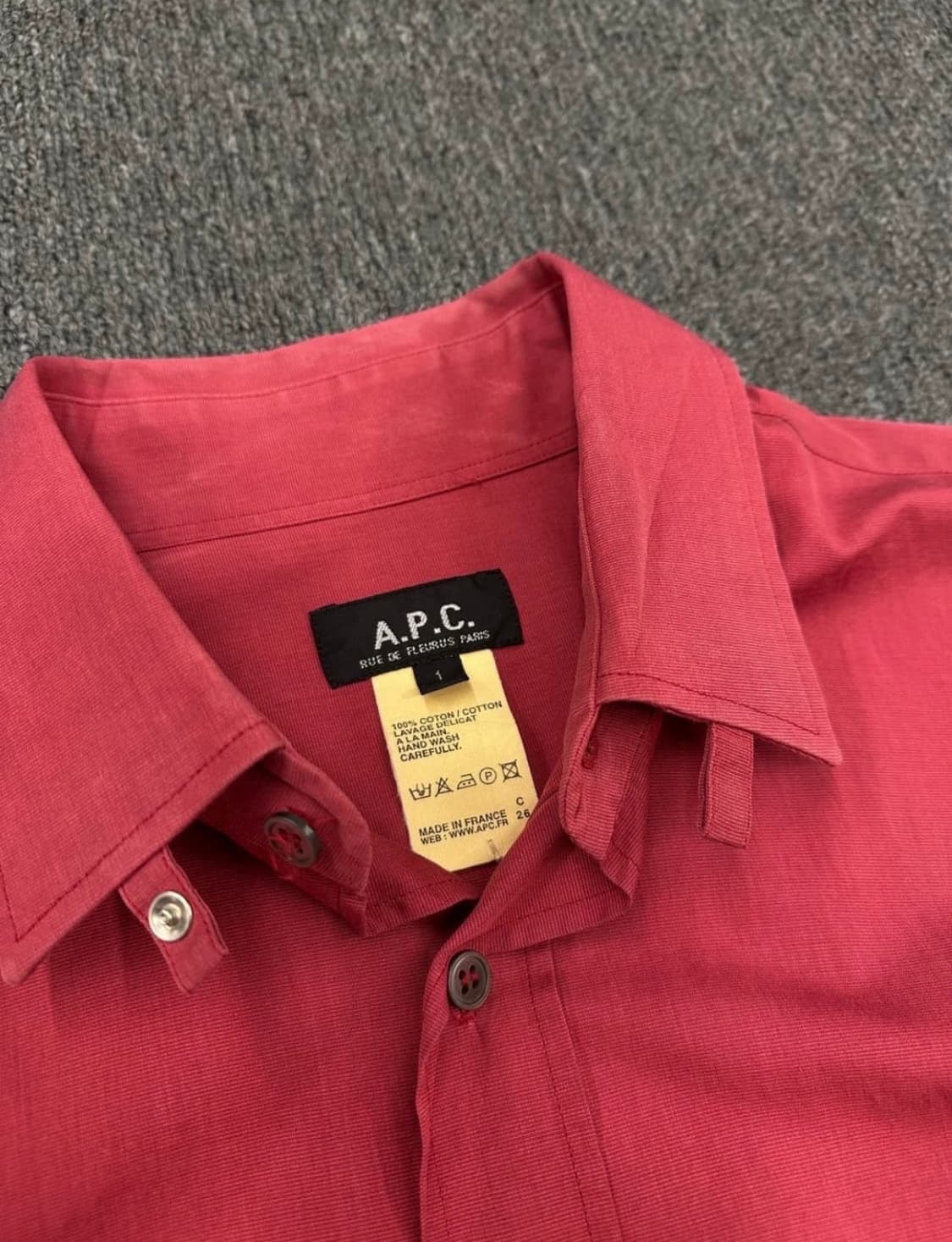 [1] A.P.C. 레드 실크셔츠 상품이미지3