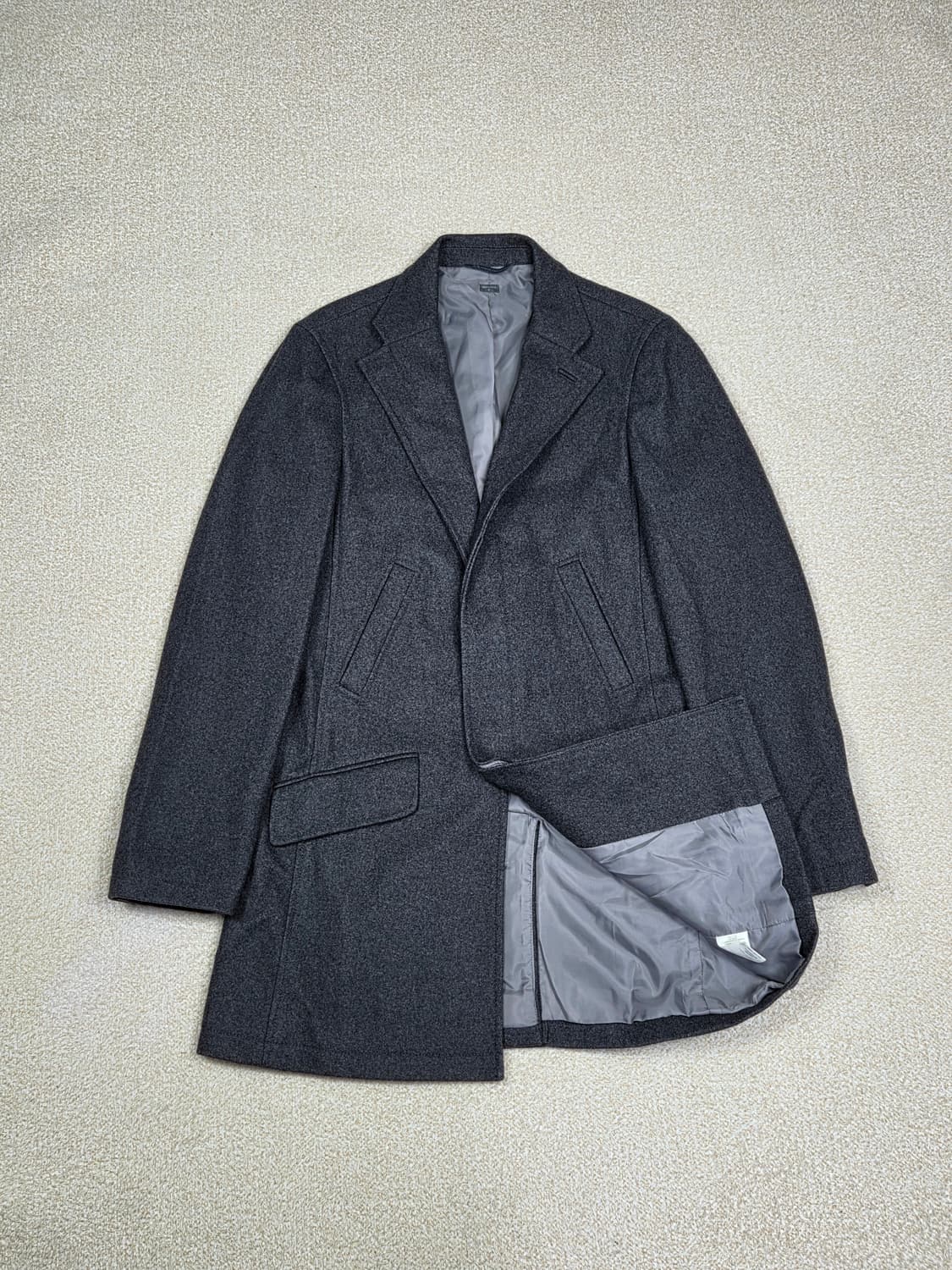 [아르마니 익스체인지] 울 히든 버튼 4포켓 싱글 코트 | 00238 상품이미지5