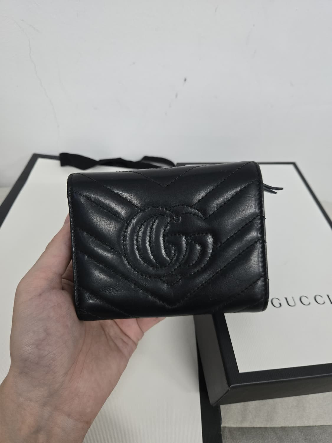 [보증서 정품]구찌 마몬트 GG 삼단 중지갑 상품이미지2