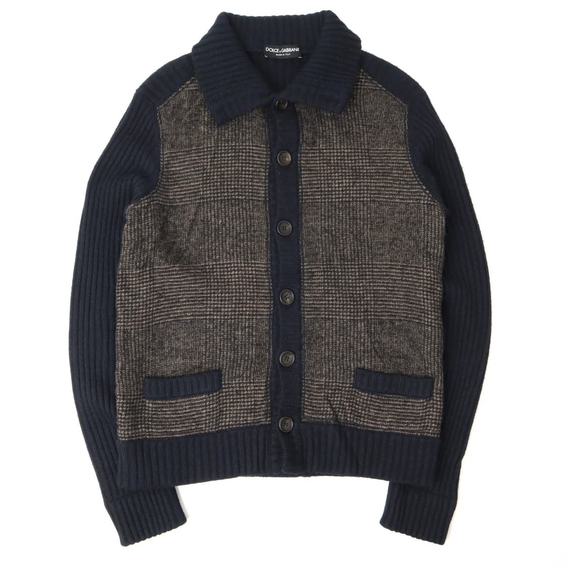 돌체앤가바나 하운드투스 체크 알파카 니트 자켓 상품이미지1