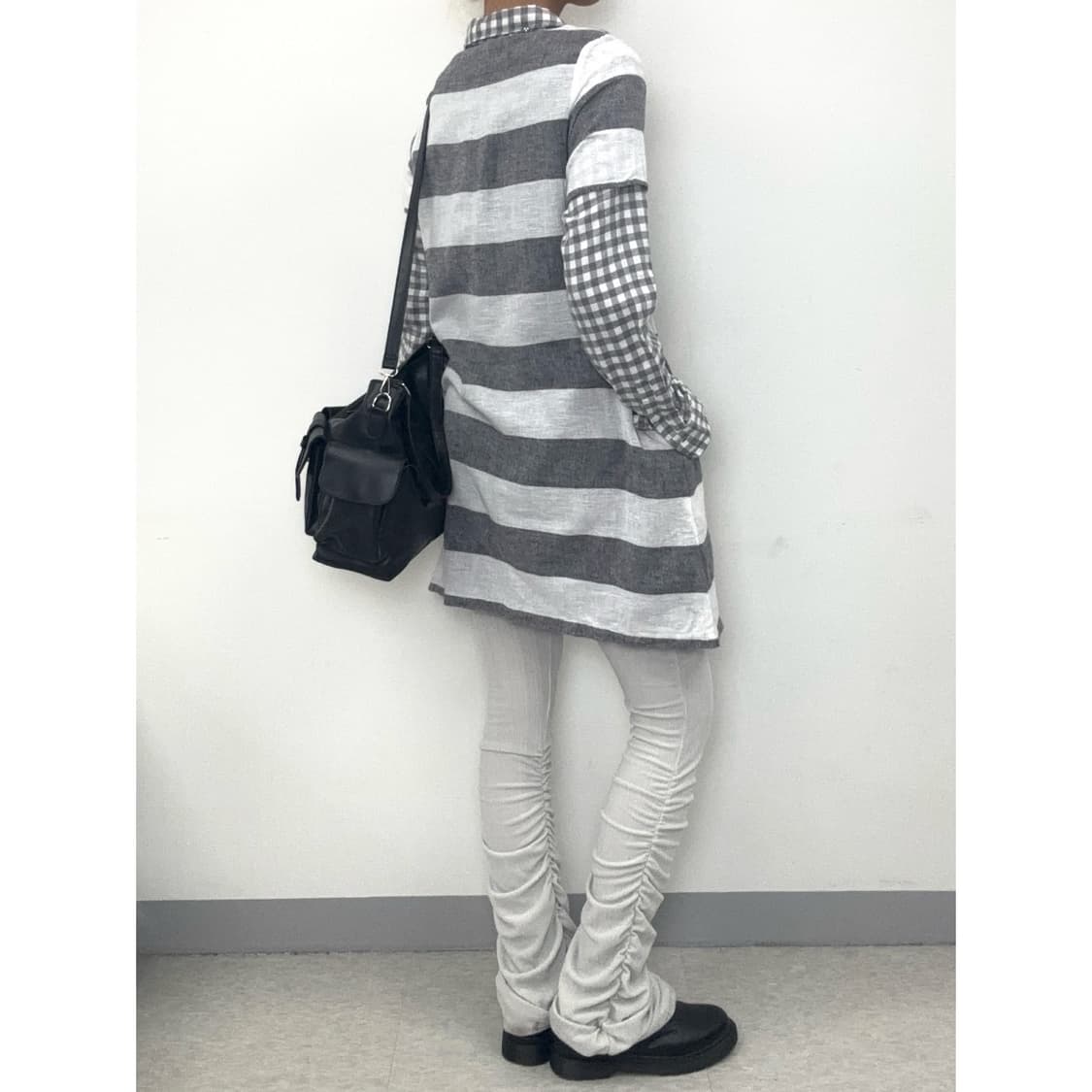 빈티지 셔츠 벌룬핏 원피스 코디 세트 상품이미지4