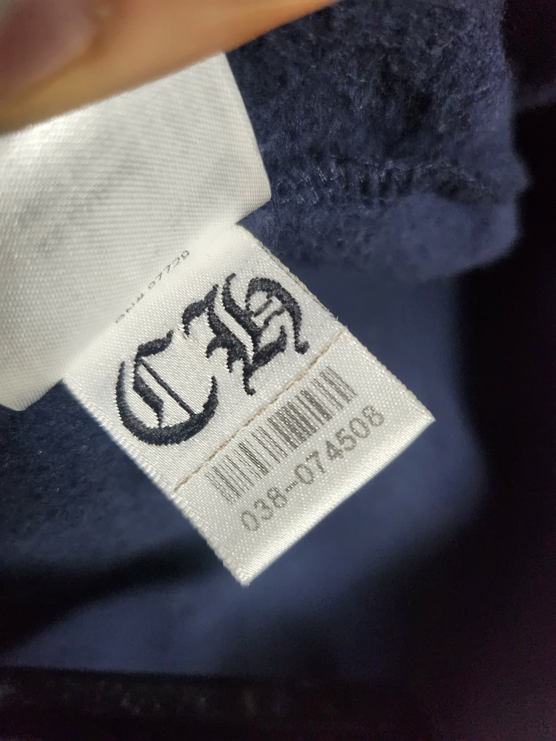 크롬하츠 홀스슈 네이비 후드 xxl 상품이미지5