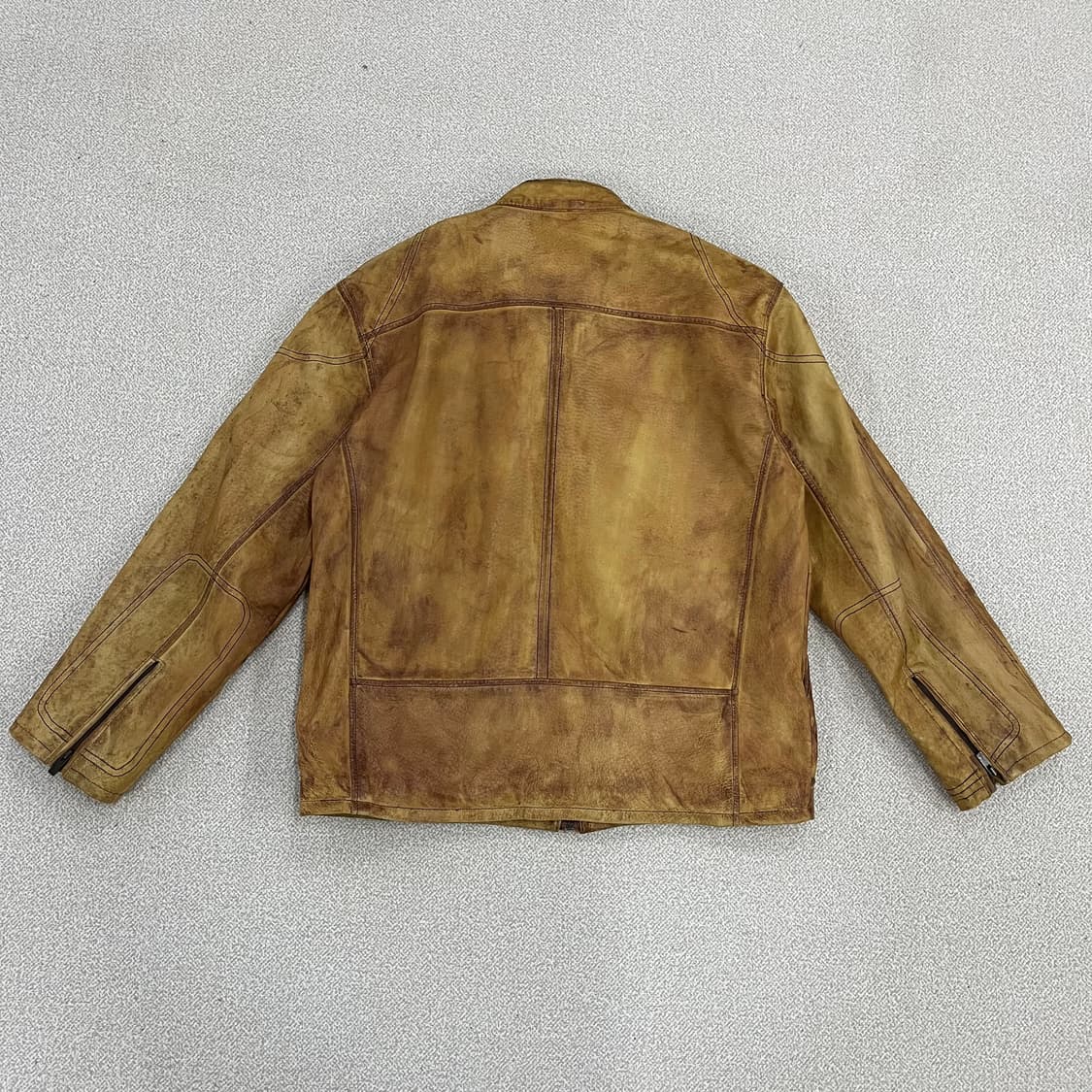 [L] 게스 빈티지 오일 에이징 바이커 양가죽 자켓 0102M1 상품이미지5