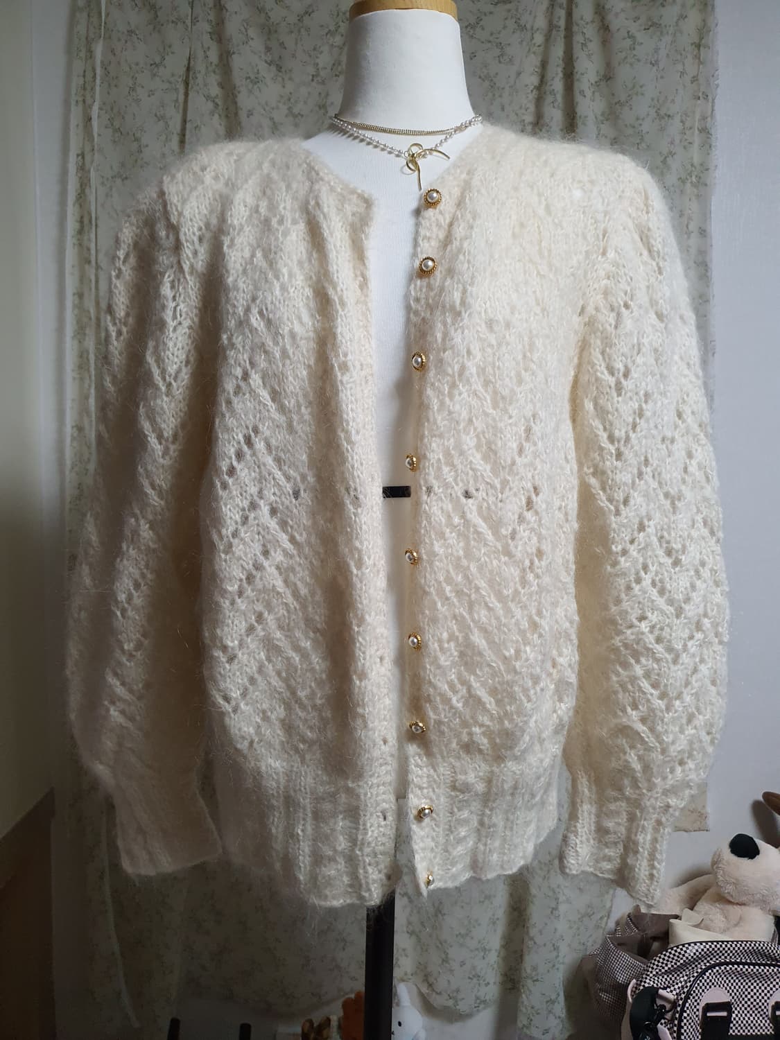 [빈티지] 아이보리 니트 가디건 상품이미지1