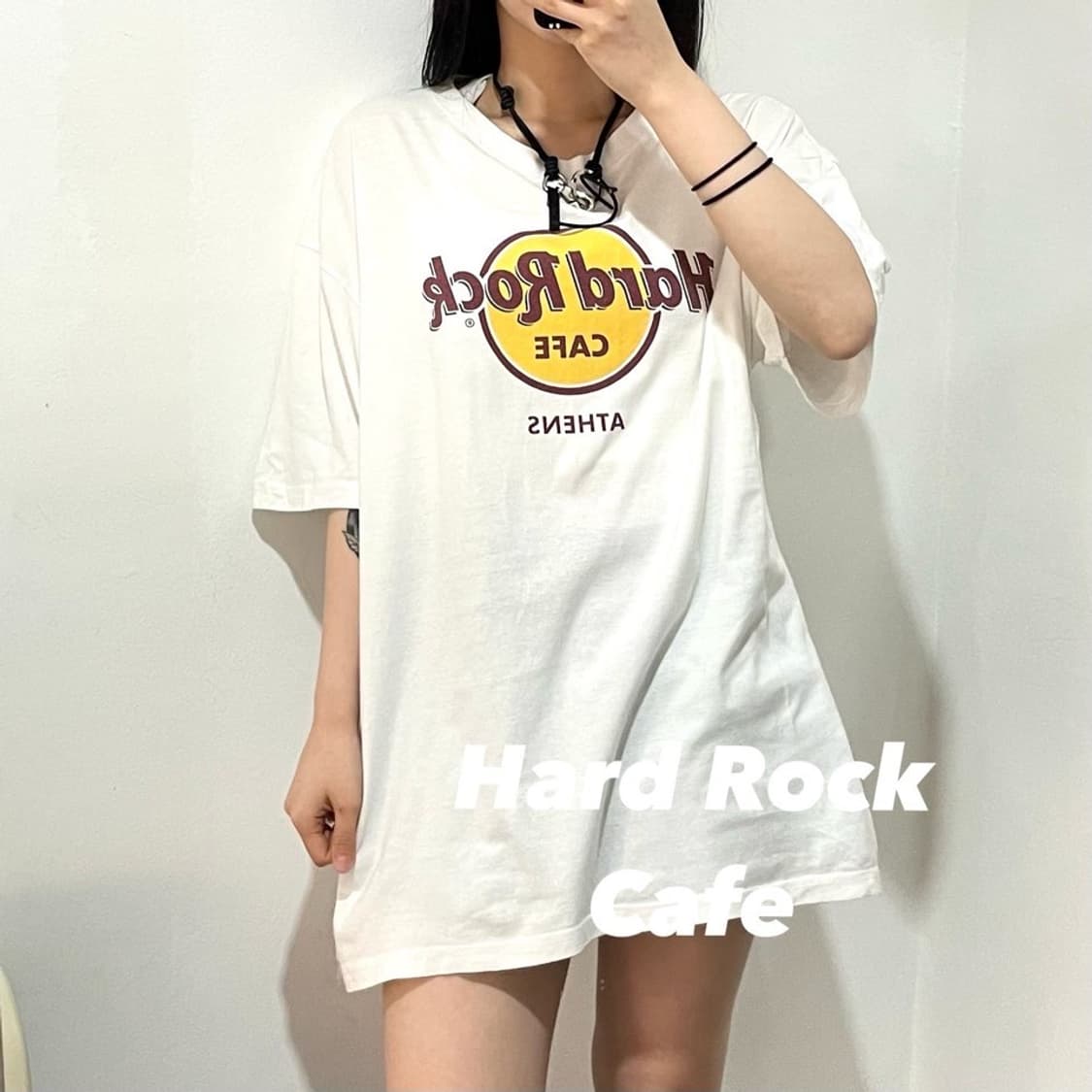 하드락 카페 아테네 프린팅 반팔티 상품이미지1