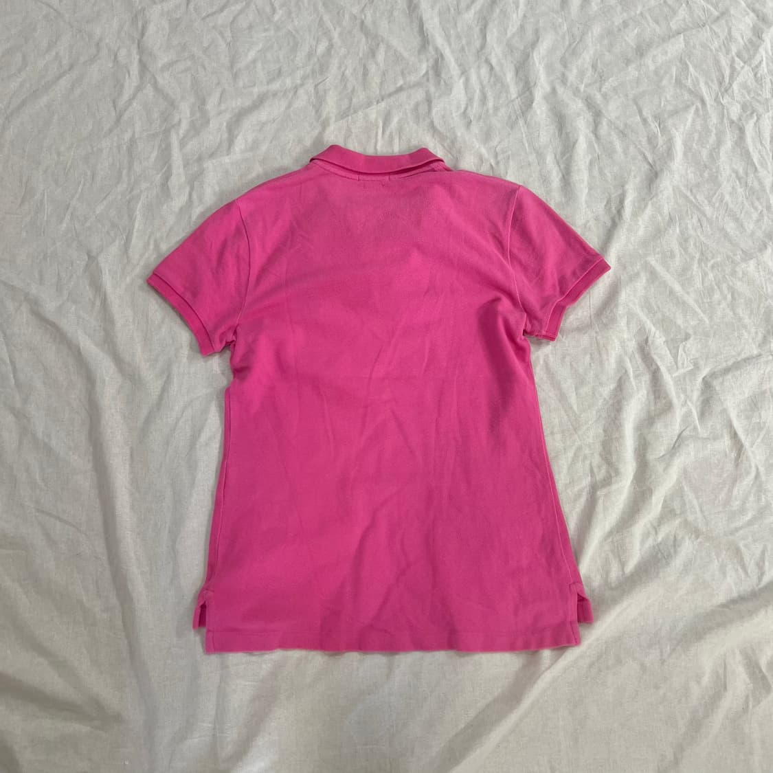 폴로 랄프로렌 스키니핏 빅포니 반팔 카라티 핑크 상품이미지3