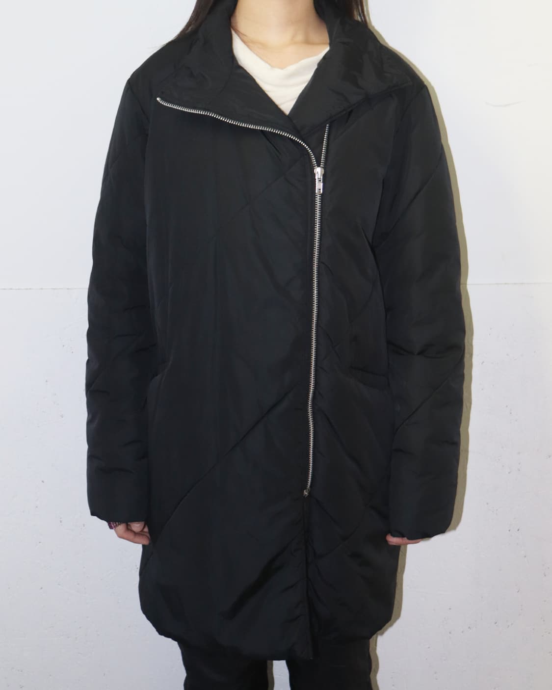 질 샌더 바이어스 라인 패디드 코트 상품이미지2