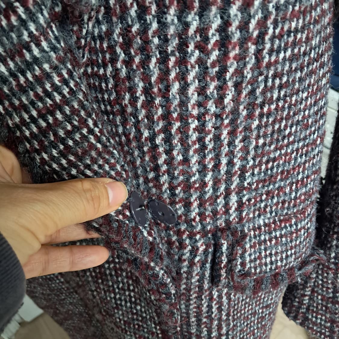 Marja Kurki 마리아꾸르끼 체크 모 롱코트 55 상품이미지7