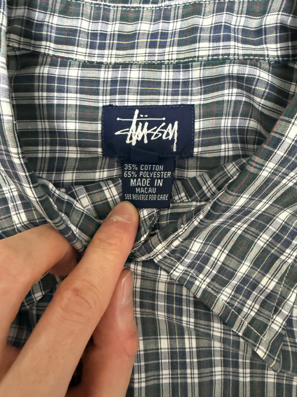 90s 올드 스투시 체크 셔츠 팝니다 상품이미지2
