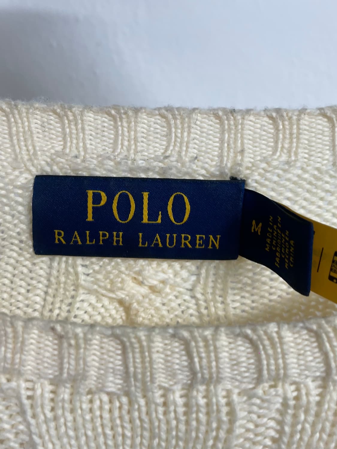  폴로 랄프로렌 화이트 케이블 니트 (on.540) 상품이미지4