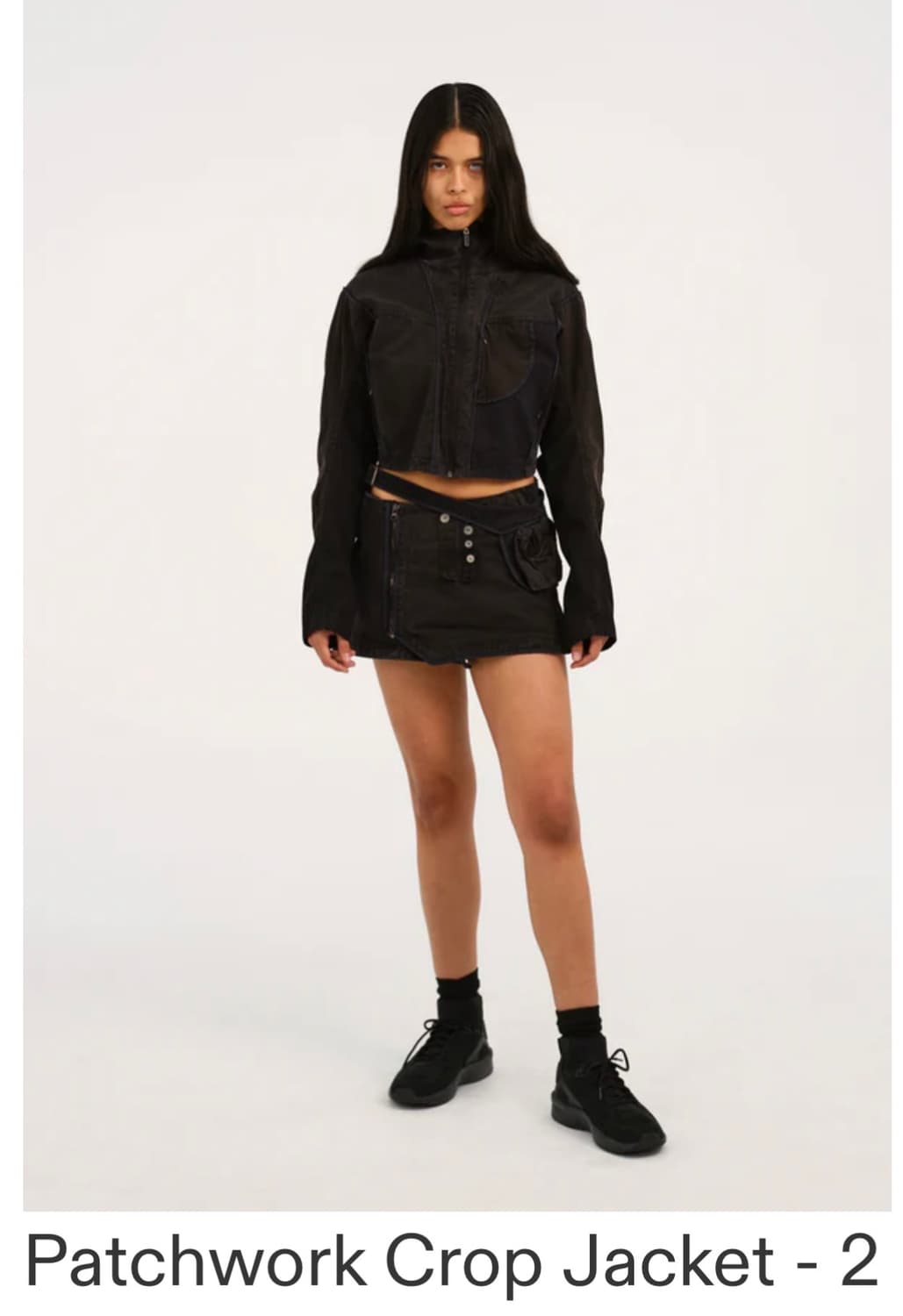 Hyeinseo 혜인서 patchwork crop jacket 새상품 상품이미지2