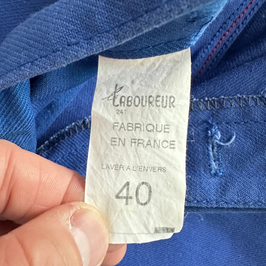 르라부어 프렌치 워크 팬츠 블루 (40) 상품이미지6