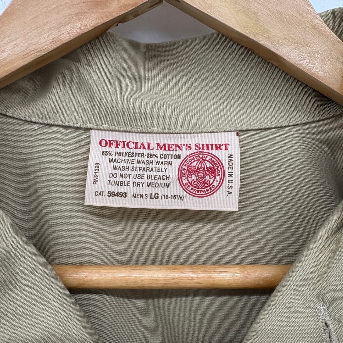 USA 보이스카우트 빈티지 반팔 셔츠 베이지 남성L 상품이미지6