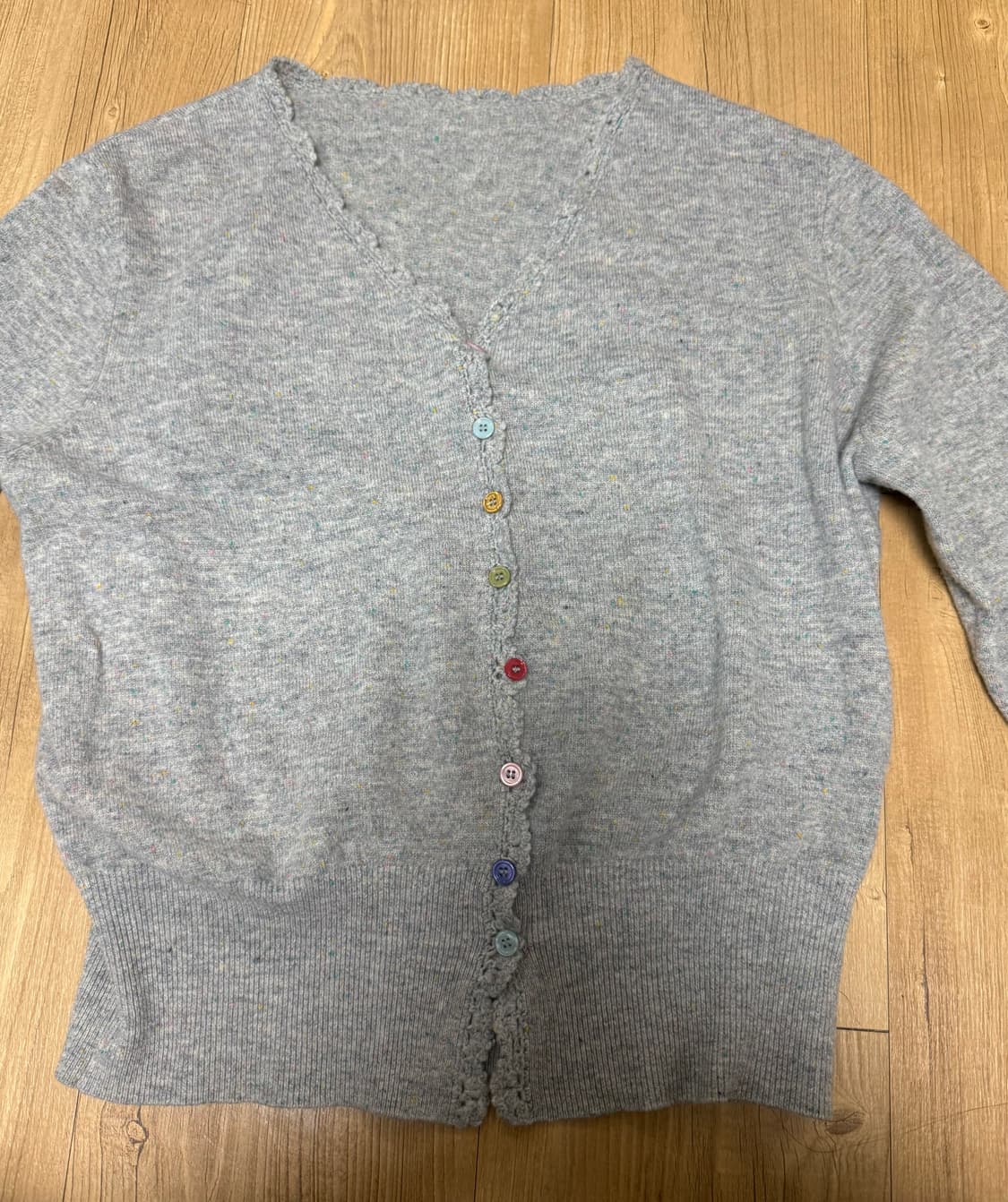 르니나 SALENA 울 브이넥 가디건 그레이 상품이미지4