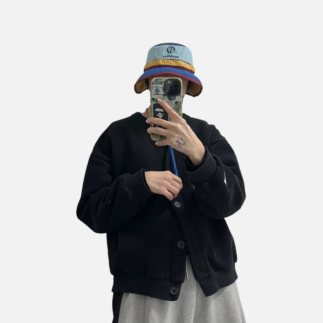 빈폴 배색 고프코어 버킷햇 등산 모자 상품이미지3