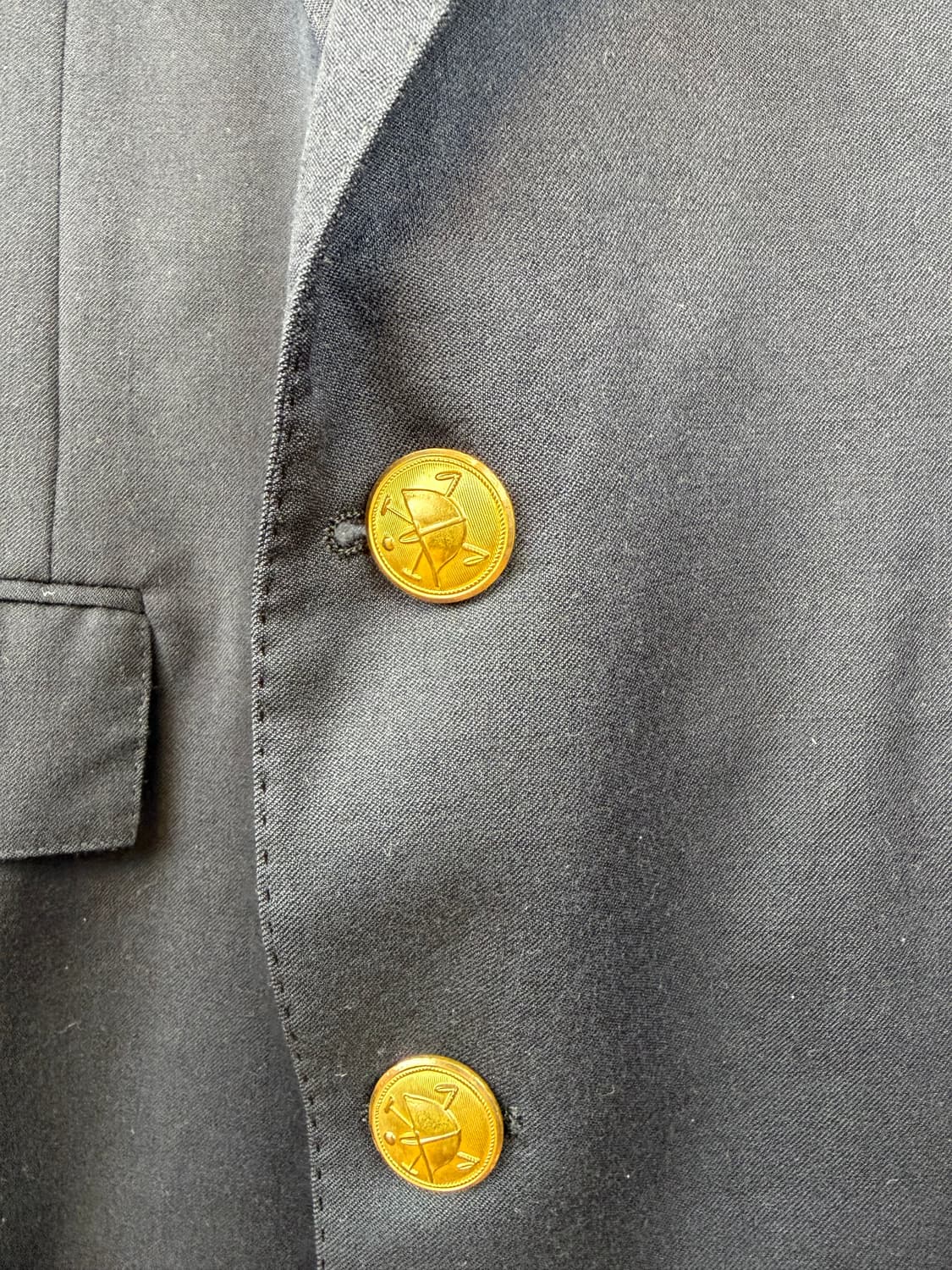 Polo]90‘s(구)폴로 금장 블레이저 네이비 유니온 메이드 44 상품이미지2