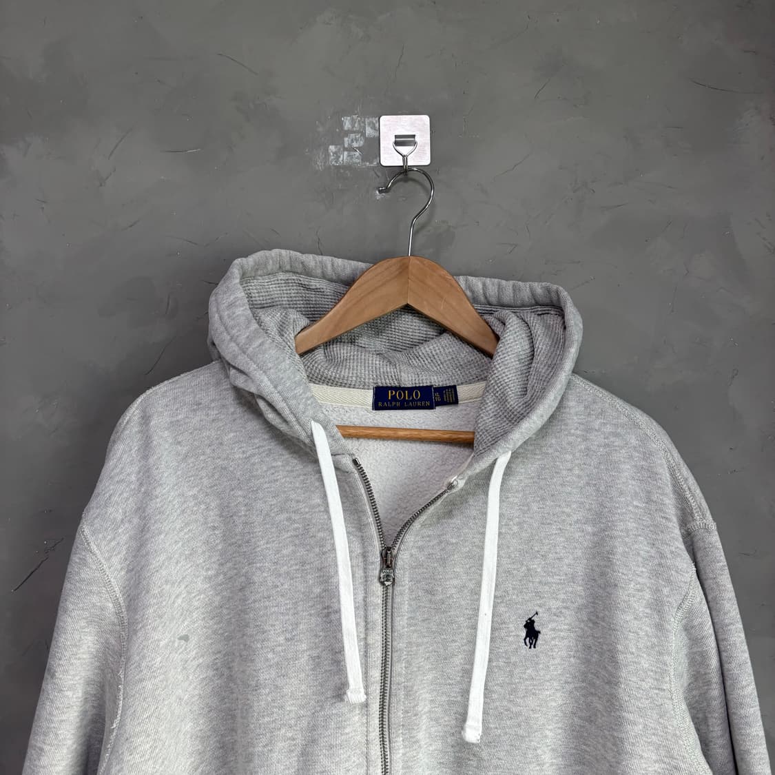폴로 랄프로렌 써멀 후드집업 멜란지 그레이 상품이미지2