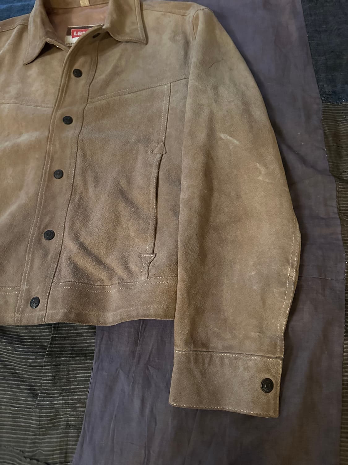 70s 빈티지 리바이스 오렌지탭 스웨이드 웨스턴 자켓 rrl 상품이미지4