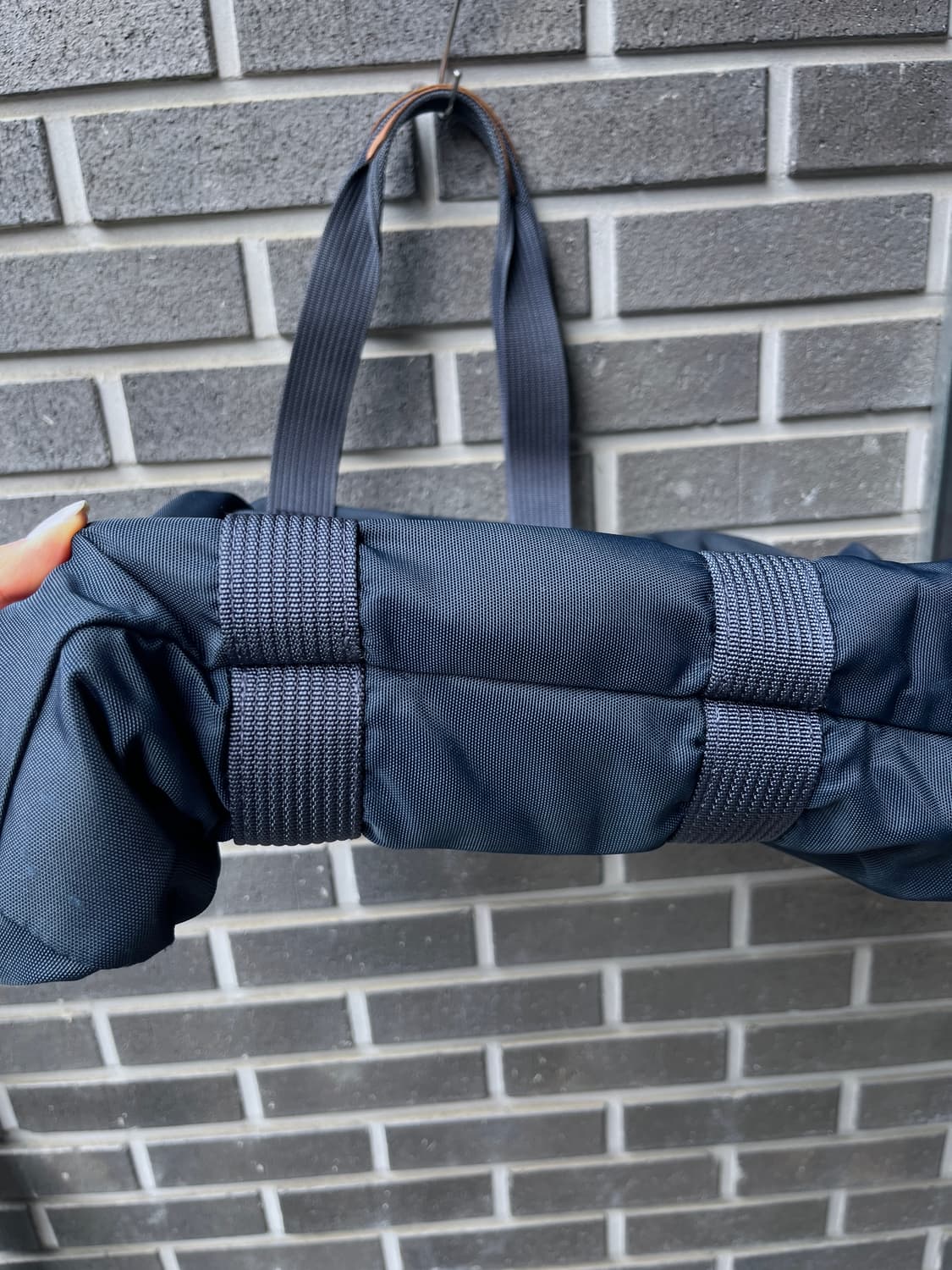 90s Courreges 꾸레쥬 로고 쇼퍼백 네이비 상품이미지8