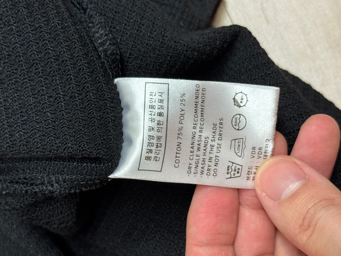 비디알 헨리넥 블랙 M사이즈 상품이미지4