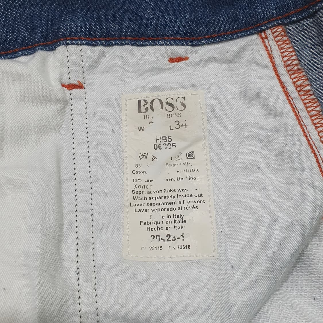 휴고보스 데님 리넨 트라우저  italy made (34) 상품이미지7
