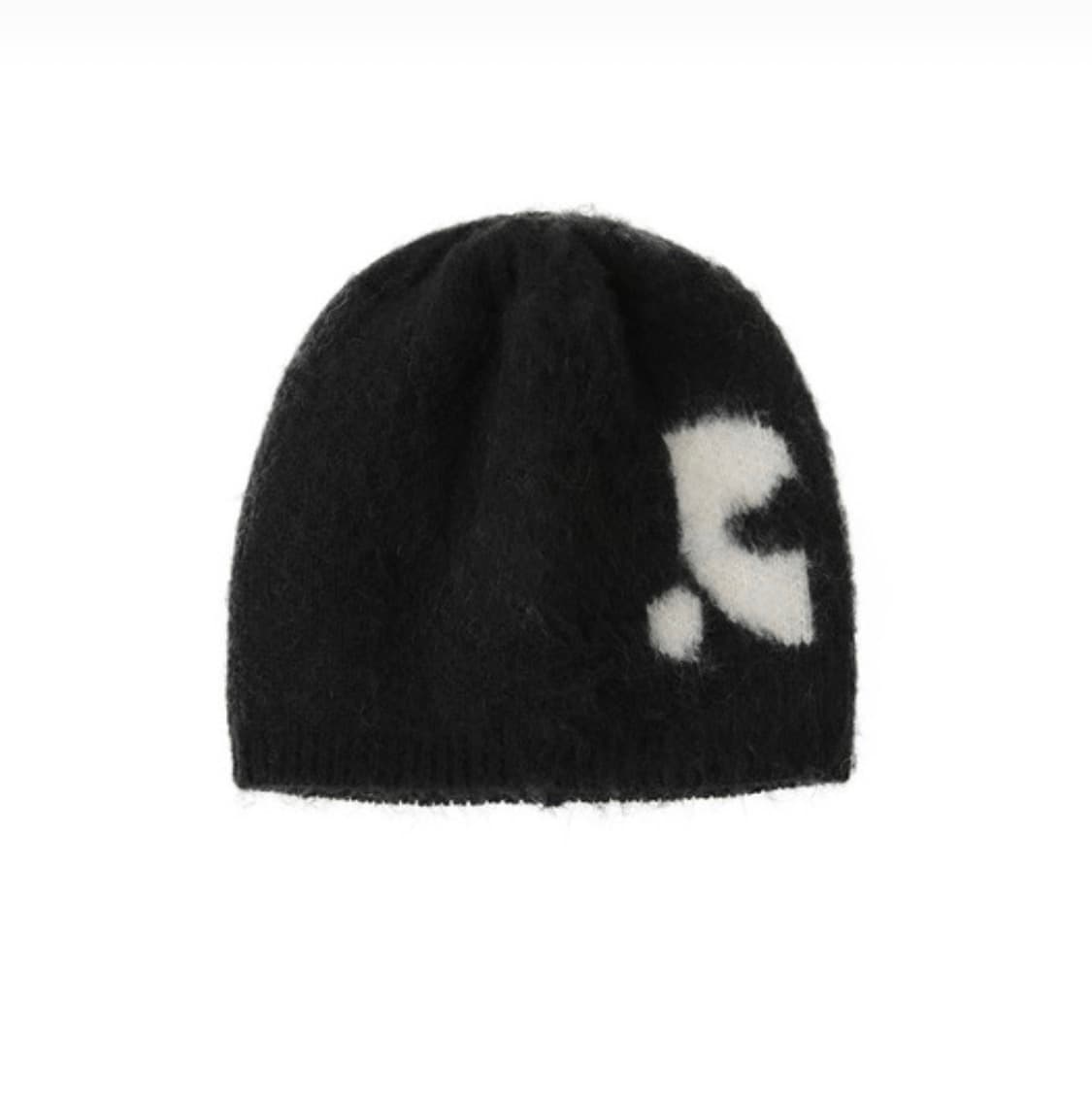 레스트앤레크레이션 MOHAIR JACQUARD BEANIE - BLACK 상품이미지1
