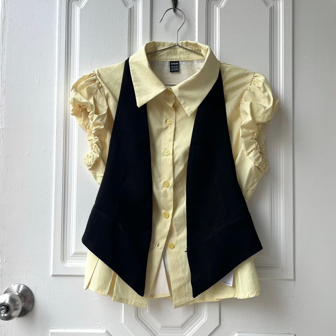 SHEIN Y2K 셔츠 베스트 셋업  상품이미지3