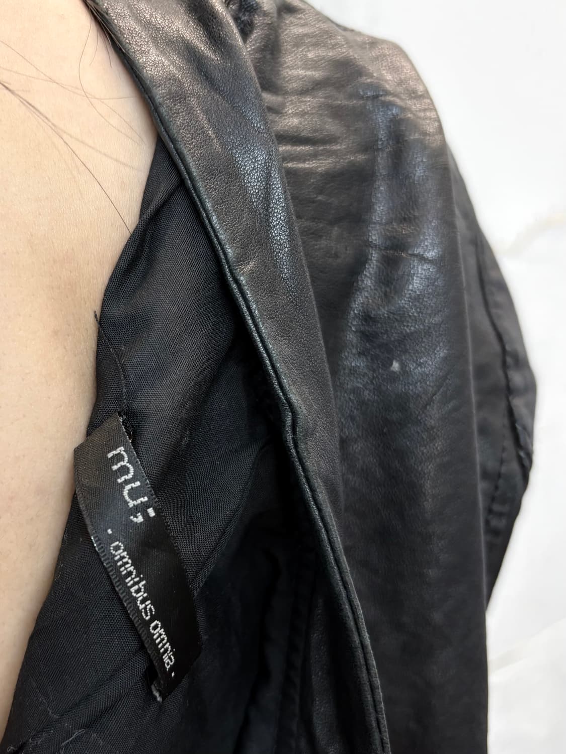 oblique double  zipper sheepskin jacket 상품이미지5