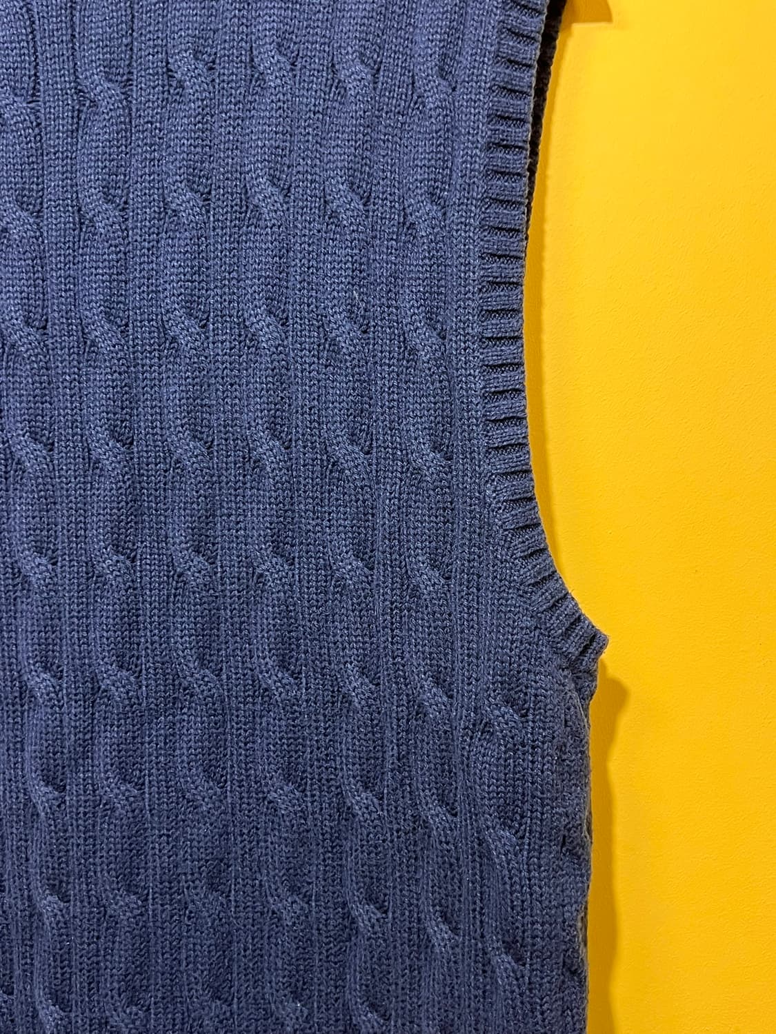 [여성XL] 폴로 랄프로렌 케이블 니트 베스트 네이비 포니 자수 상품이미지9