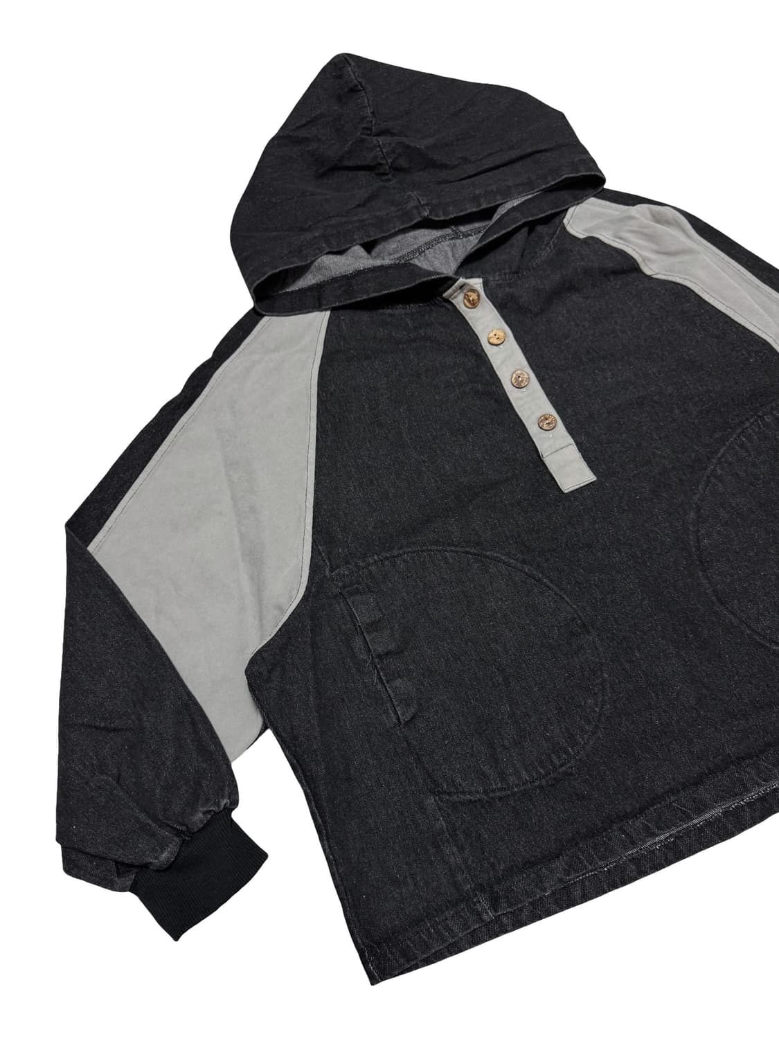 Denim Pullover Hood T-Shirt 상품이미지2